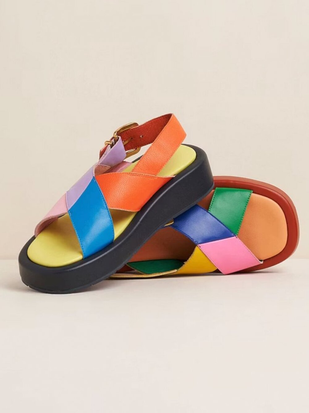 CHARLOTTE STONE Anto Slingback Chunky Sandals - Size 10